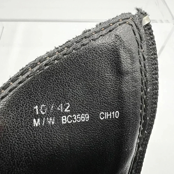 BOC Born Concept Womens10 Brown Pebbled Leather Double Buckle Heeled Zip Bootie - Picture 12 of 16